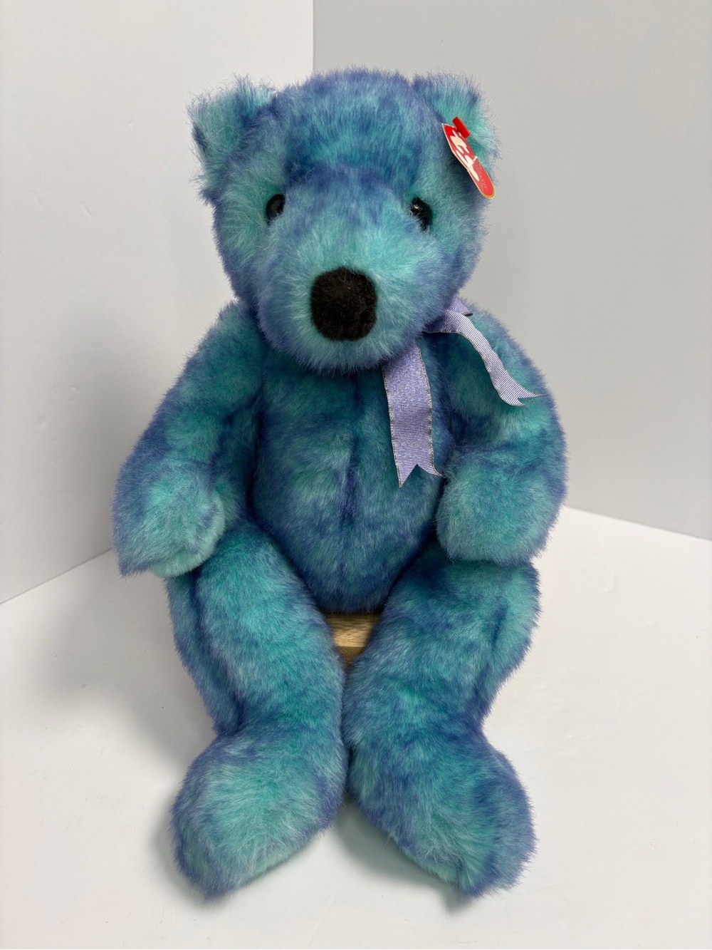 TY Vintage 1999 Classic Collection "Bluebeary" Plush with Heart Tag 14 inches